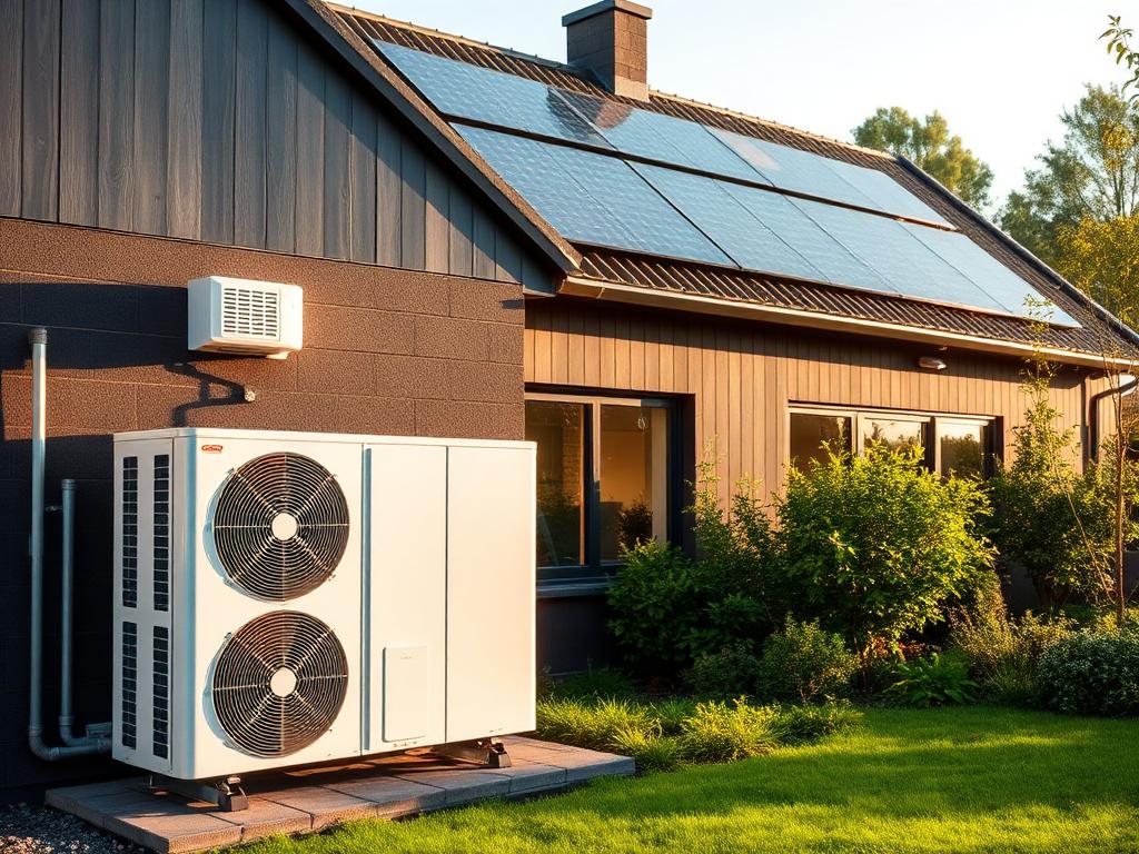 Warmtepomp bij een moderne woning